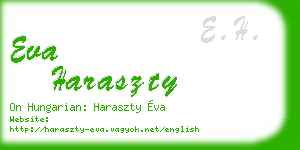 eva haraszty business card